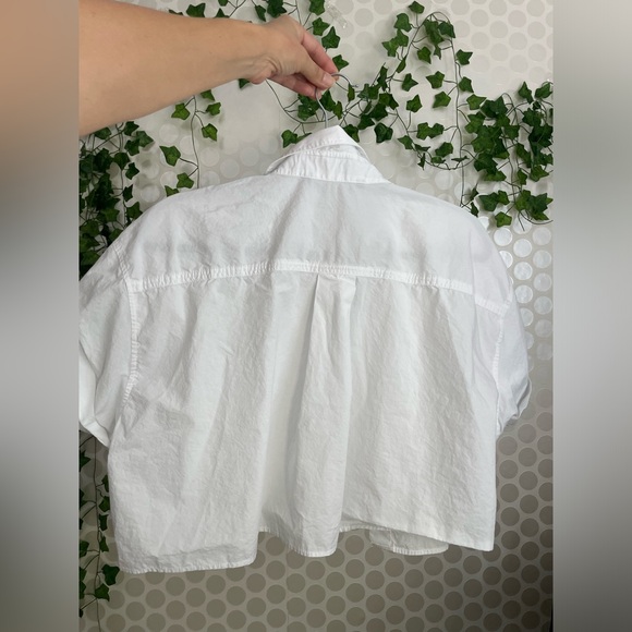 ZARA WHITE SHIRT WOMEN, Basic, pocket 100% cotton SIZE S - Picture 15 of 16